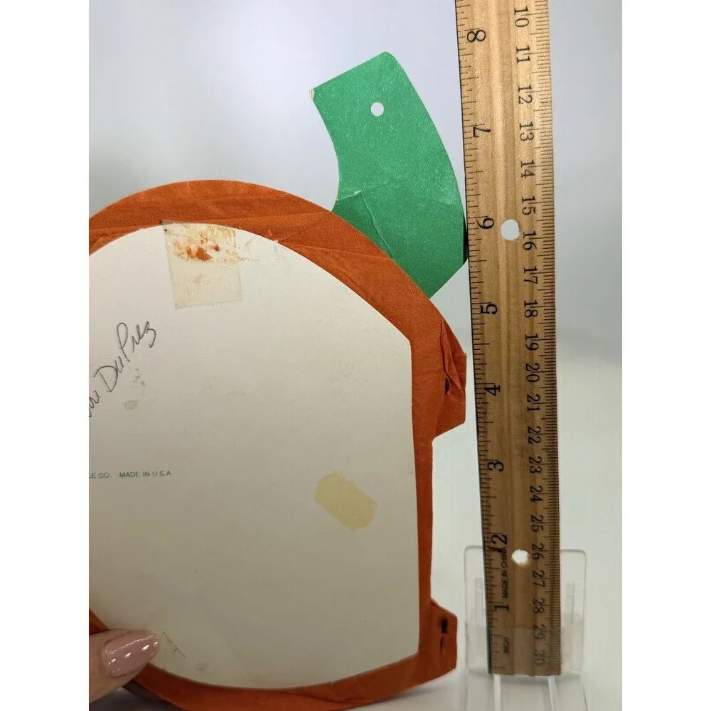 Vintage Beistle Honeycomb Pumpkin 8